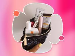 pack a makeup bag with beauty s