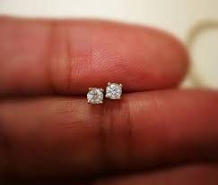 0 30 ct diamond stud earring round