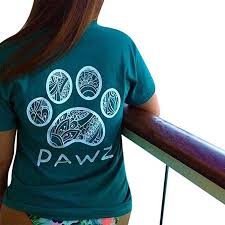 Pawz Teal Floral Tee Every Purchase Helps Save Homeless Dogs
