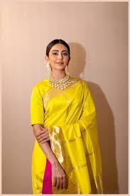 30 blouse designs for yellow silk saree