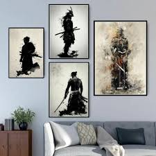 New Armored Samurai Warrior Canvas Wall