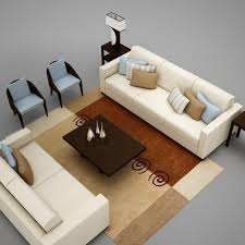 living room collection 3d model 10