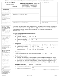 The divorce process in illinois requires that you or your spouse have resided in the state for at least 90 in illinois, this is a period of six months. Form Dv J104 2 Download Fillable Pdf Or Fill Online Judgment Of Dissolution Of Marriage Civil Union Divorce No Children Illinois Templateroller