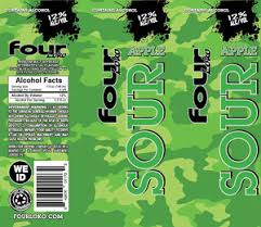 four loko sour apple bottle can