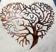 Living Tree C Branch Heart Metal