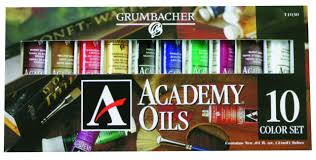 Grumbacher Academy Oil Paint 24ml 0 81 Oz Tube 10 Color Set