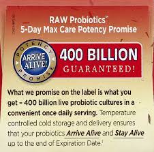 garden of life raw probiotics 5 day max