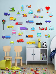 Kids Car Print Wall Sticker Shein