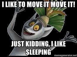 I like to move it official music video. I Like To Move It Move It Just Kidding I Like Sleeping King Julian Madagascar Meme Generator