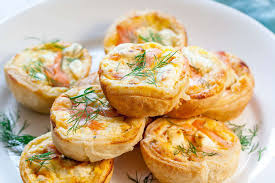 mini salmon quiches recipe