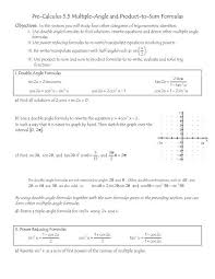 Multiple Angle And To Sum Formulas