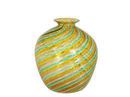 Vintage Multi Colored Murano Glass Vase