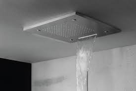 stainless steel flush mount rain shower