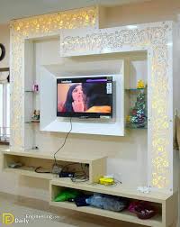Modern Gypsum Tv Wall Unit Decoration