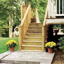 6 step ground contact pressure treated pine stair stringer 368913