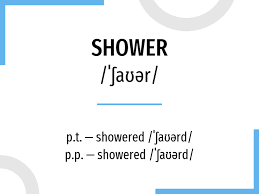 conjugación shower verbo inglés en