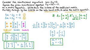 Two Equations Using A Matrix Inverse