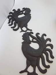 Vintage Cast Iron Rooster En Wall