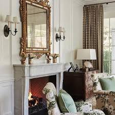 Gold Mirror Over Fireplace Design Ideas