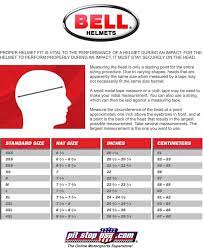 sizing chart bell auto racing helmets