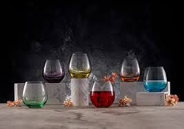 Large 444ml Stemless Wine Glasses Set