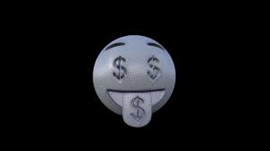 emoji money 3d model 8 3ds fbx