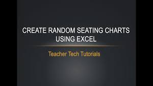 Seating Charts Using Excel Part 2 Random Order