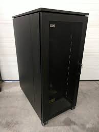 black ibm 25u rolling server rack 250