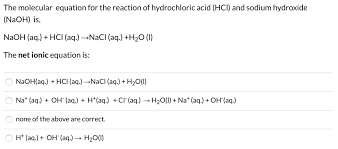 Hcl And Sodium Hydroxide Naoh