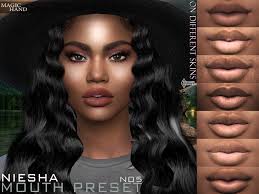 the sims resource niesha mouth preset n05