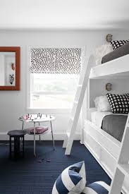blue carpet bedroom white bunk beds