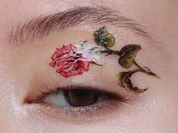 temporary tattoos to your eyes and lips