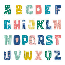 decorative alphabet stylized letters