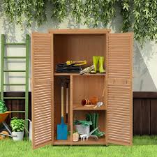 natural wooden garden storage shed