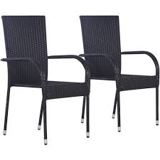 chaises empilables d extérieur 2 pcs