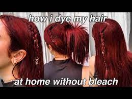 dye my hair red at home without bleach