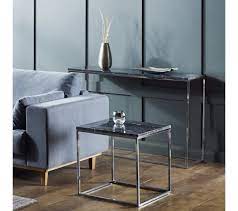 Signet Console Table In Black Marble