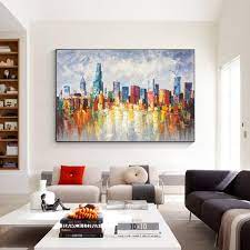 Chicago Skyline Cityscape Painting
