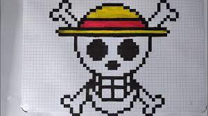 Tutoriel} Comment dessiner le logo de One Piece en pixels. - YouTube