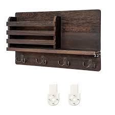 Wall Mounted Mail Holder Wooden Mail