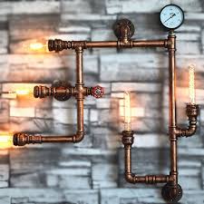 Water Pipe Steampunk Vintage Wall Lamp