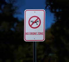 no drone zone aluminum sign reflective