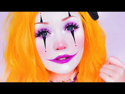 cute colorful clown makeup tutorial