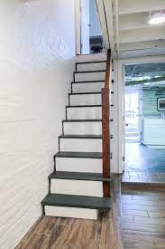 Diy Painted Upgraded Basement Stairs