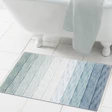 tranquil blue aqua cotton bath mat