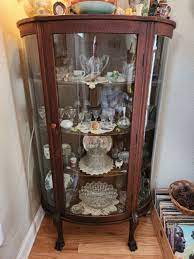 Curved Glass China Cabinet For