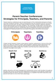 Parent Teacher Conferences Strategies For Principals