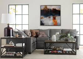Different styles like curved sectionals and sectionals with chaises, made from durable leather in a variety of colors. Modern Living Room Ethan Allen Ethan Allen