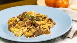 beef with cheese tortellini olive