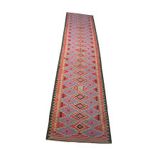 vine dhurrie runner geometric rug